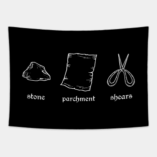 Stone Parchment Shears Tapestry