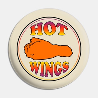 Hot Wings Team Drums Pin