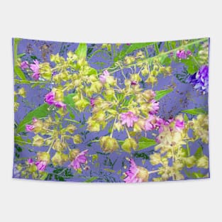 Pink wildflowers Tapestry