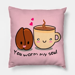 Cute coffee couple Pillow