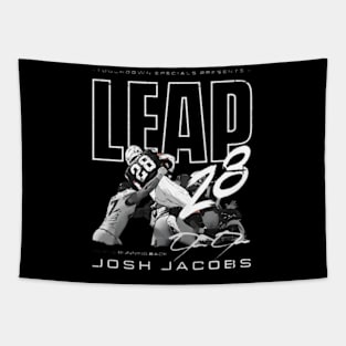 Josh Jacobs Las Vegas Touchdown Leap Tapestry