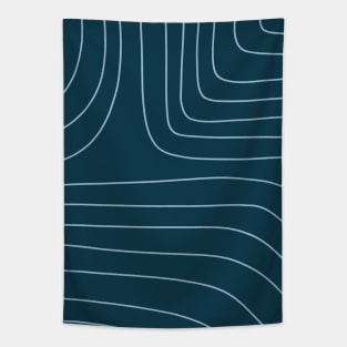 Blue Indigo Pattern Boho Aesthetic Tapestry