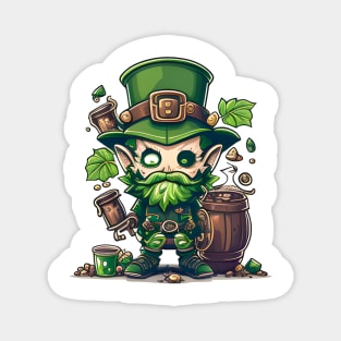 Leprechaun of St Patricks Day with green hat T-Shirt Magnet