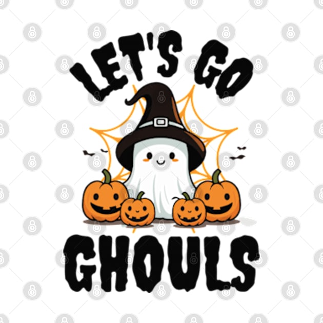 Let's Go Ghouls - Spooktacular T-Shirt for Ghostly Gatherings by Jet Set Mama Tee