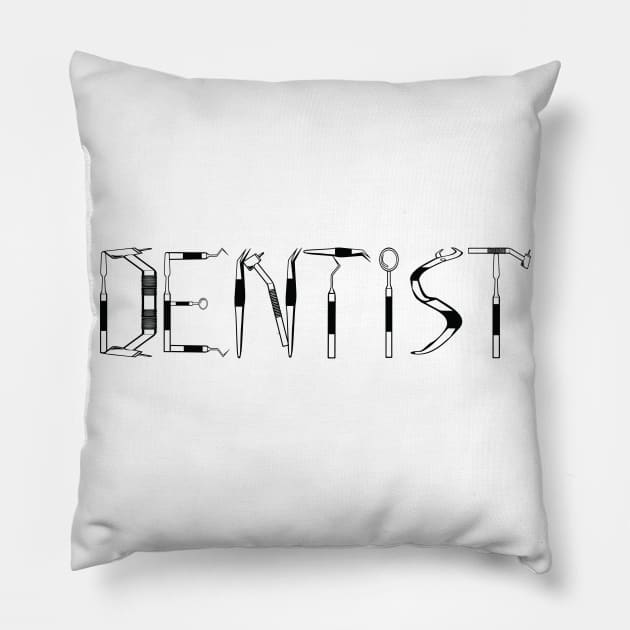 DENTIST TOOLS Pillow by dentist_family