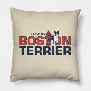 I love my Boston Terrier Dog Design Pillow
