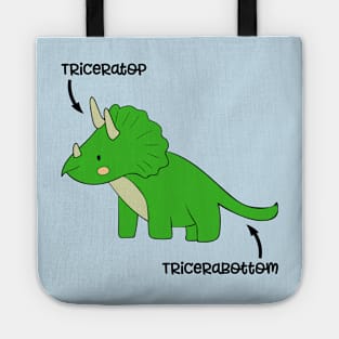 Triceratops Tricerabottom Dinosaur Funny Tote