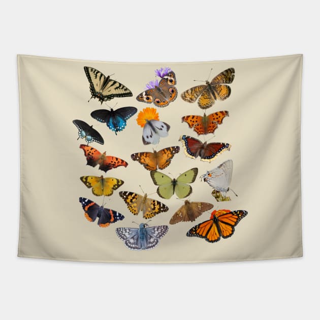 New England Butterflies Tapestry by Electric Mermaid