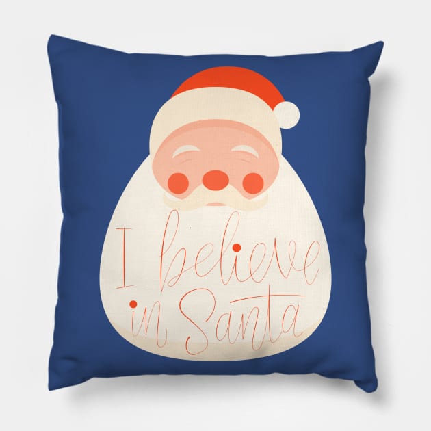 I Believe In Santa Pillow by Mako Design 