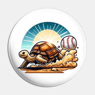 Endangered Beauty Baseball Desert Tortoise Pin