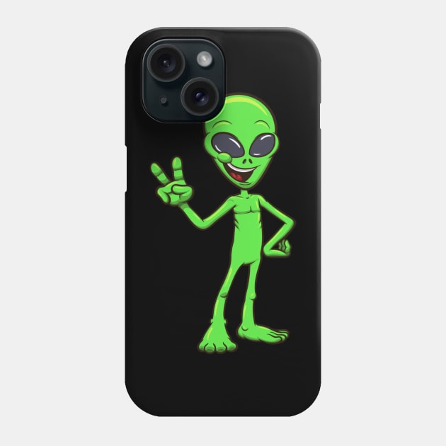 Friendly Alien Phone Case by TheMaskedTooner