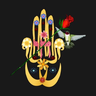 Hamsa and flowers T-Shirt