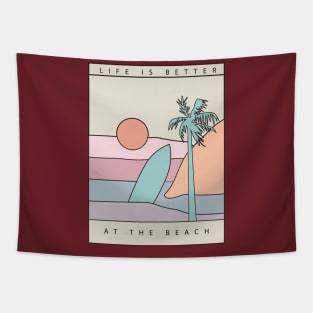 Sunset beach Tapestry