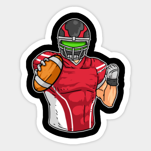 American Football Player Game Day Gift Idea Costume Sticker Teepublic Uk