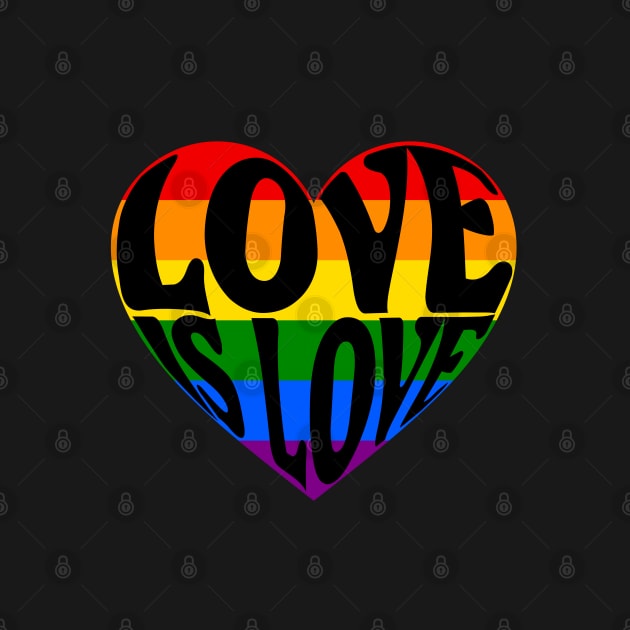 Love is love rainbow heart by beakraus