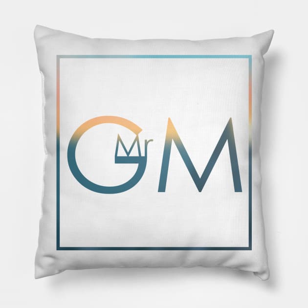 MrGM Logo [Simple Outline] Pillow by mrgm