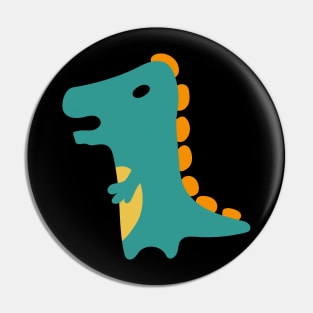 Dinosaurs vector in cartoon style. Colour  cute baby Pin