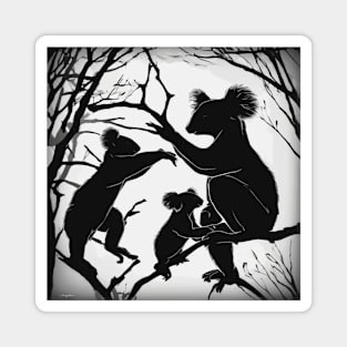 Koalas Shadow Silhouette Anime Style Collection No. 49 Magnet