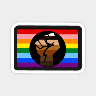 Black LGBTQ+ Pride Flag Magnet