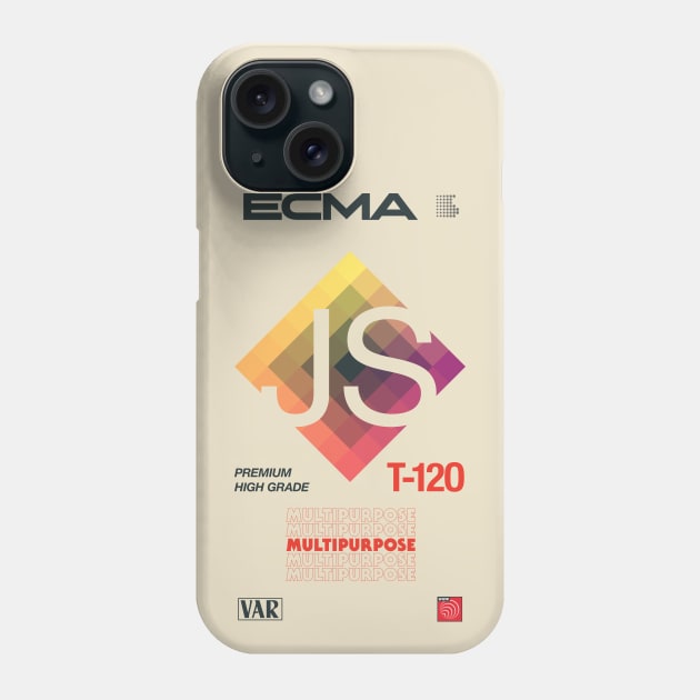 Retro Blank VHS JavaScript (ECMAScript) Phone Case by chriskirknielsen