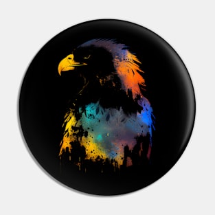 Colorful Eagle's Head #3 Pin