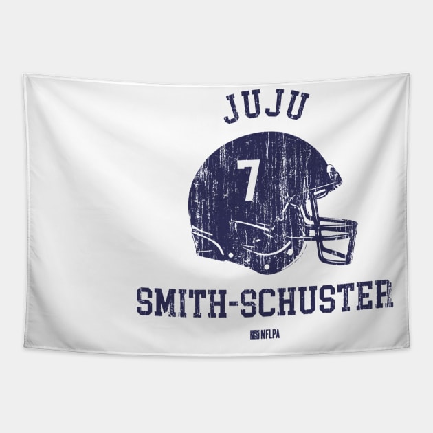 JuJu Smith-Schuster New England Helmet Font Tapestry by TodosRigatSot