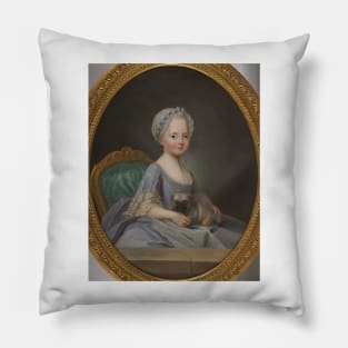 Portrait of Élisabeth of France - Joseph Ducreux Pillow