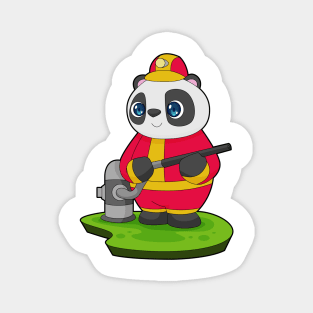 Panda Firefighter Fire hose Magnet