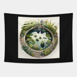 Frog Pond Watercolor Tapestry