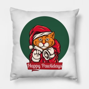 Happy pawlidays Pillow