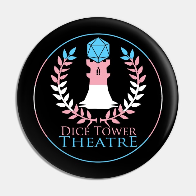 Dice Tower Theatre Logo - Transgender Pin by Dice Tower Theatre