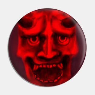 Japanese demon mask Pin