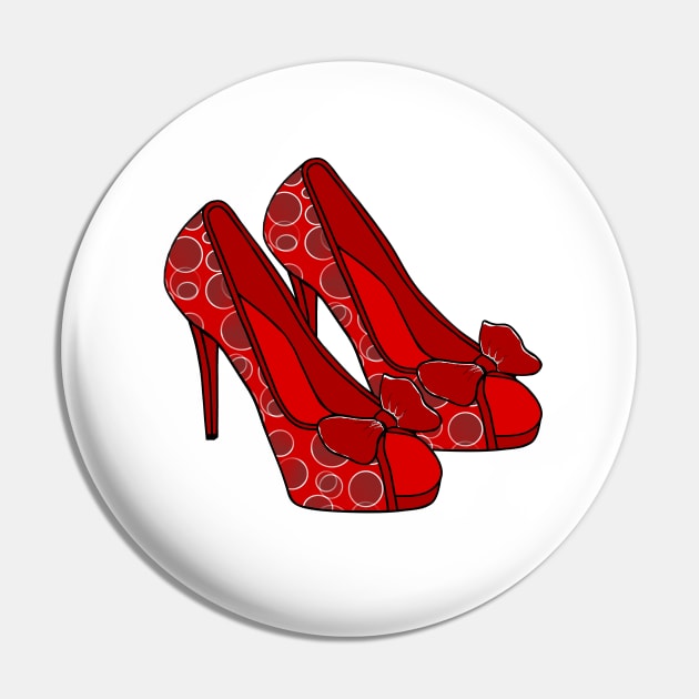 RED Shoes Women Fashion Pin by SartorisArt1