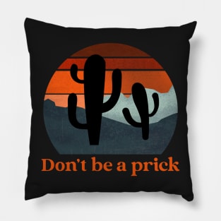 Retro sunset cactus desert Pillow