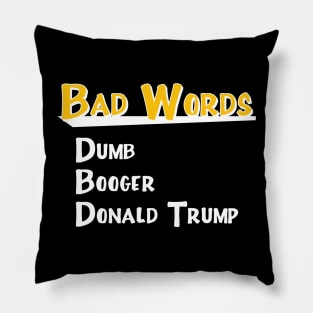 All The Bad Words (White) Pillow