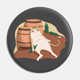 Drunken cat Pin