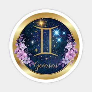 Classy Gemini Zodiac Embem Magnet