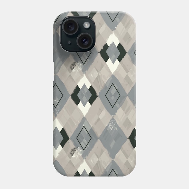 Watercolor Argyle Phone Case by LochNestFarm