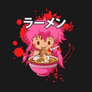 Future Diary Anime Ramen Mukbang T-shirt T-Shirt