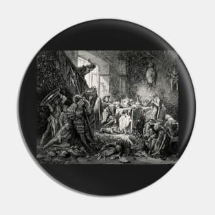 The Sleeping Court - Gustave Dore Pin