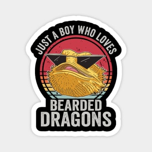 Just A Boy Who Loves Bearded Dragons Magnet