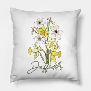 Daffodils-Spring flowers Daffodils Pillow