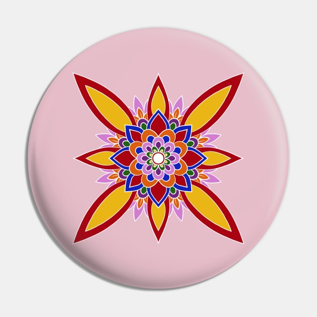 Mandala Flower Pin by bokunoyume