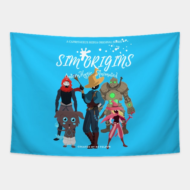 SIM Origins: InternMagic Animated T-Shirt Tapestry by RJ Tolson's Merch Store