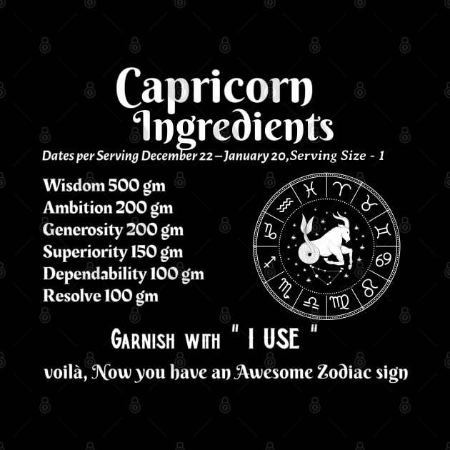 Capricorn Ingredients by Ink by Evanliy