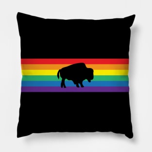 Buffalo Pride Week Rainbow Gay Pride Colors LGBTQ Ally Pillow