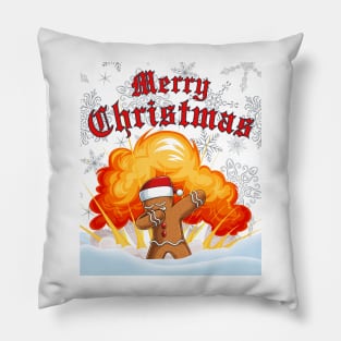 Merry Christmas Dab-splosion Pillow