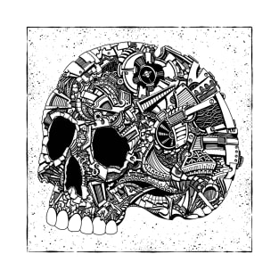 HomeSchoolTattoo Mechanical Skull T-Shirt