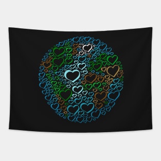 Earth Day Love Planet Earth Tapestry