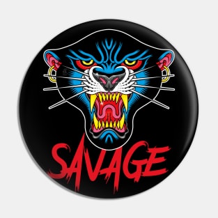 Savage Phanter Traditional Tattoo Pin